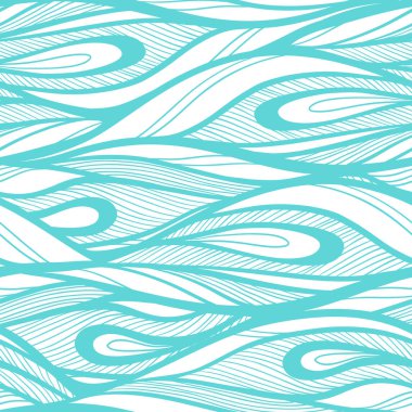 sorunsuz soyut elle çizilmiş desen, dalgaları arka plan.