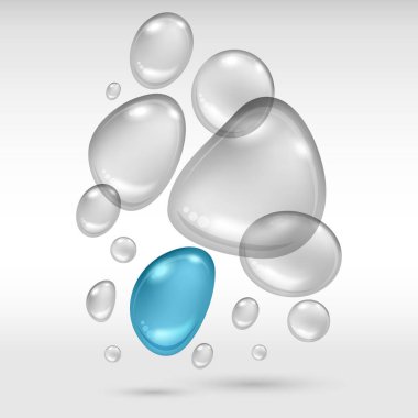 vektör çizim ışık arka plan üzerinde bir su damlası.