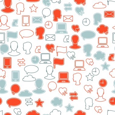 Dikişsiz doku sosyal medya ağ simgesini ayarla.