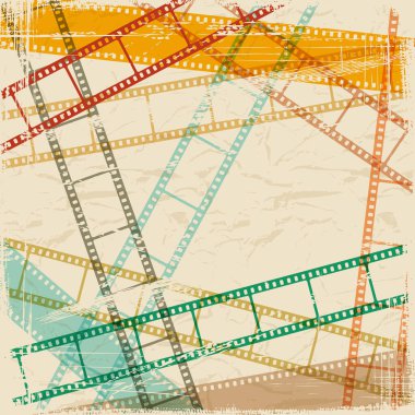 Vintage sıfırdan arka plan film karesi ile. vektör eps 10.