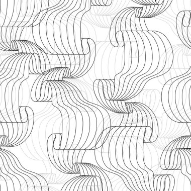 sorunsuz soyut elle çizilmiş desen, dalgaları arka plan.