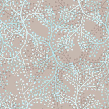 Dikişsiz vektör çiçek desenli. dalları ile soyut doku.