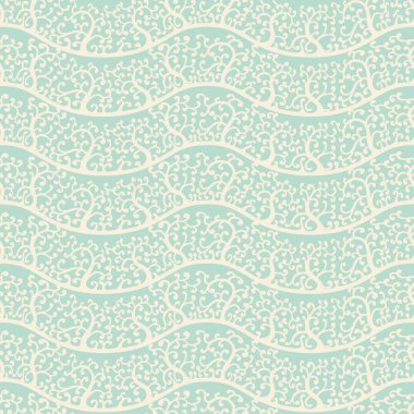 Dikişsiz vektör çiçek desenli. dalları ile soyut doku.