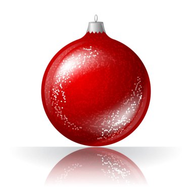 güzel bir kırmızı Noel top vektör çizim.