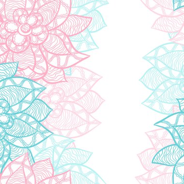 çiçek sınır soyut el çizim çiçek.