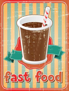 Fast food geçmişi ve retro tarzı içki..