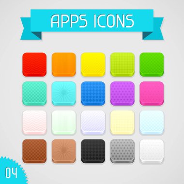 renk apps simgeler koleksiyonu. 4 set.