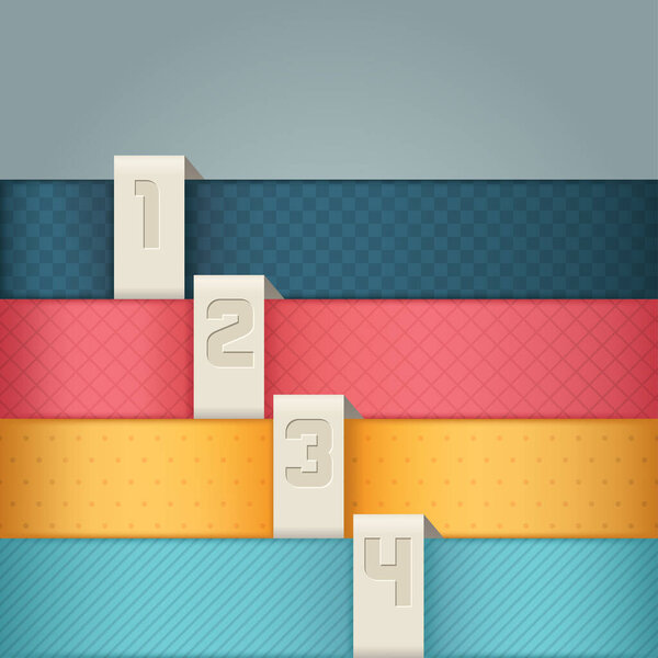 Design template with numbered banners.