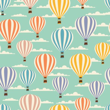 Retro sorunsuz seyahat desen balon.