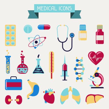 Tıbbi ve sağlık ikonları belirlendi.