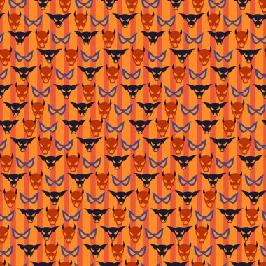 Cadılar Bayramı maskesi ile seamless modeli.