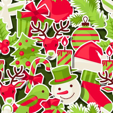 Neşeli Noel tatil seamless modeli.
