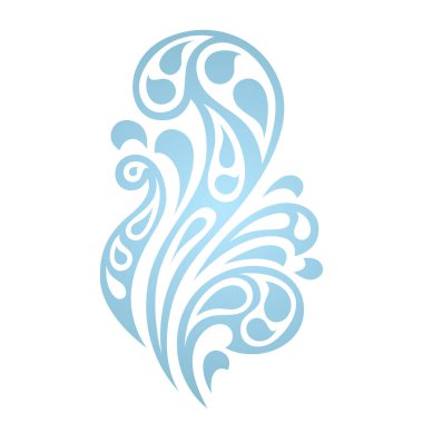 su sıçrama dalgalar soyut tasarım öğesi.