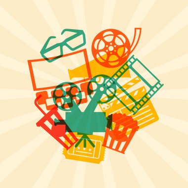 retro arka plan film ve sinema. 