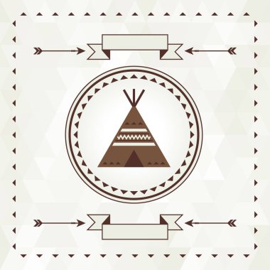 Kızılderili çadırı navajo tasarımı ile etnik köken.