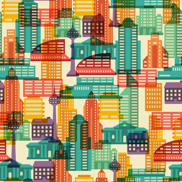 Cityscape binaları ile seamless modeli.