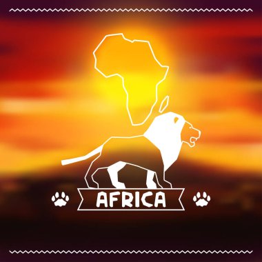 savanna peyzaj akşam üzerinde Afrika etnik köken.