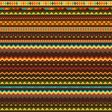 etnik süsleme soyut geometrik sorunsuz kumaş deseni.