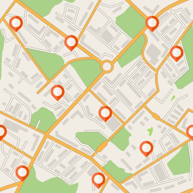 Şehir haritası soyut, kusursuz model vektör arkaplanı.