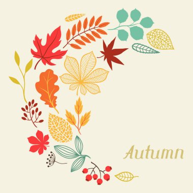 arka plan şekli tebrik kartları için sonbahar yaprakları.