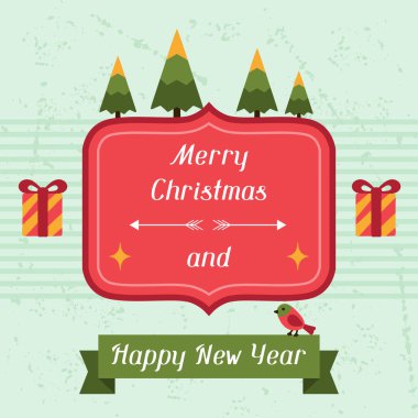 mutlu Noeller ve mutlu yeni yıl davetiye.