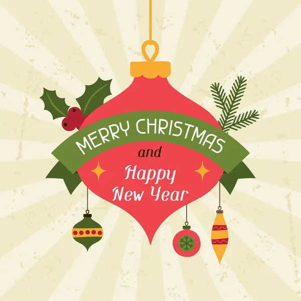 mutlu Noeller ve mutlu yeni yıl davetiye.