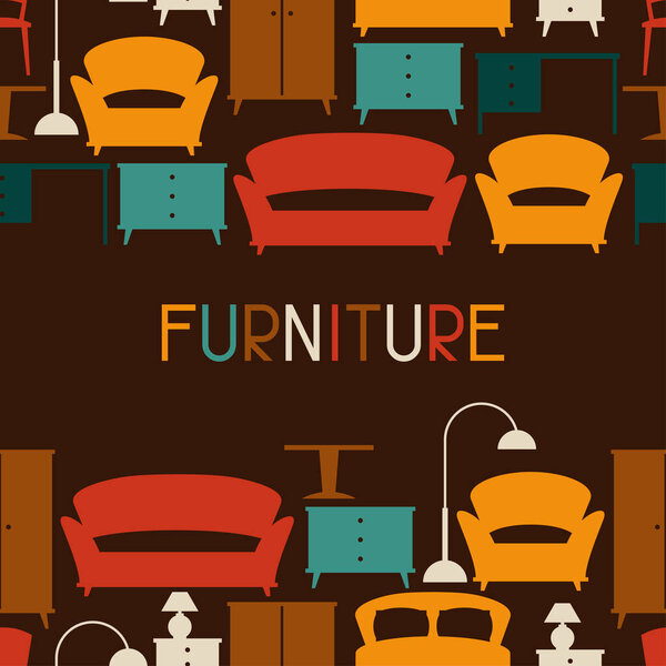 Интерьер с мягкой мебелью в стиле ретро
.