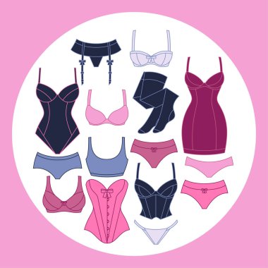 Moda iç çamaşırı arka plan tasarımı ile kadın iç çamaşırı.