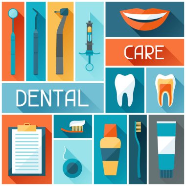 Tıbbi geçmişi tasarım ile diş ekipman kutsal kişilerin resmi.