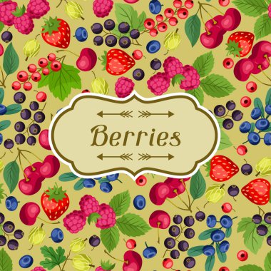 Şekillendirilmiş taze böğürtlenli doğa arka plan tasarımı.