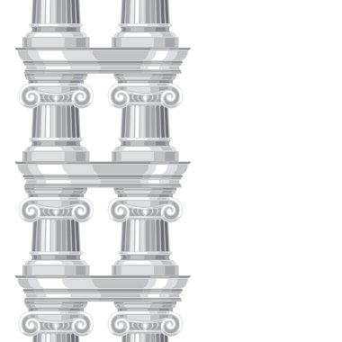 İyonik antik Yunan colonnade ile Seamless Modeli.