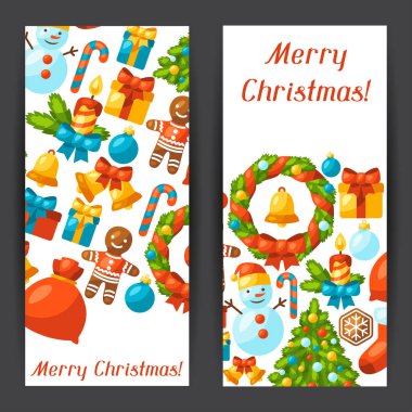 Merry Noel tatili kutlama nesne ile afiş..