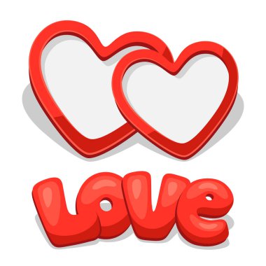 Kalpli fotoğraf çerçevesi. Konsept Sevgililer Günü, düğün ya da aşk itiraf mesajı için kullanılabilir.