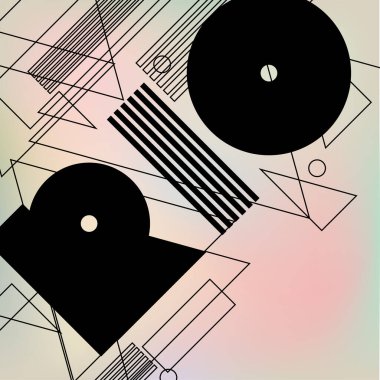 Rio ile soyut geometrik bir geçmişiniz var. Kapak tasarımı, turist broşürü, reklam afişi.