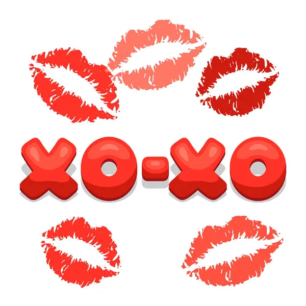 Xo-xo ve dudakları ile tebrik kartı. Kavram-ebilmek var olmak kullanılmış için Sevgililer günü, düğün ya da aşk itirafı mesajı.