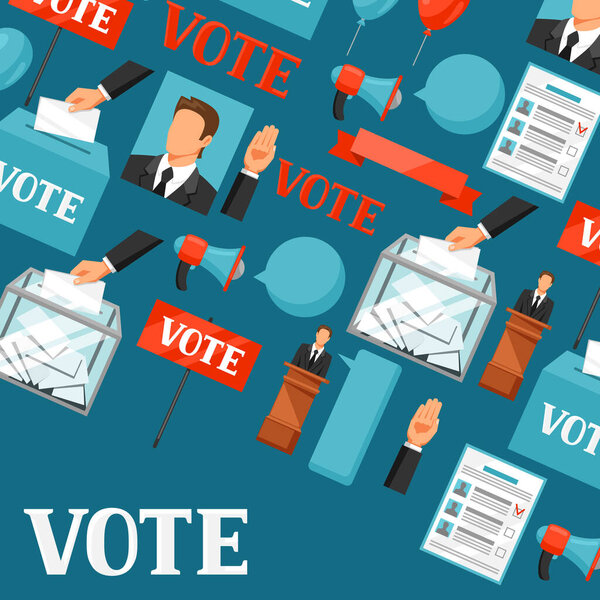 Vote political elections background. Illustration for campaign leaflets, web sites and flayers.