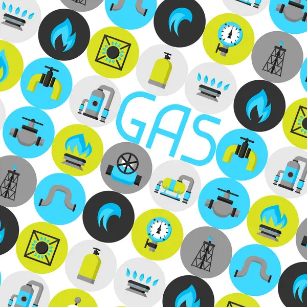 Doğal gaz üretimi, enjeksiyon ve depolama. Endüstriyel arkaplan.