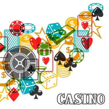 Arka plan tasarım oyun nesneleri ile kumar casino.