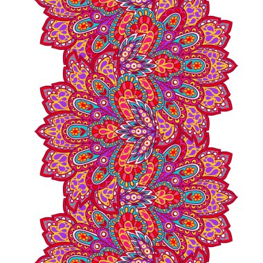 Hint etnik sorunsuz kenarlıklı el çekilmiş süsleme.