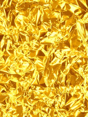 Parlak parıltılı altın folyo vektör arkaplanı.