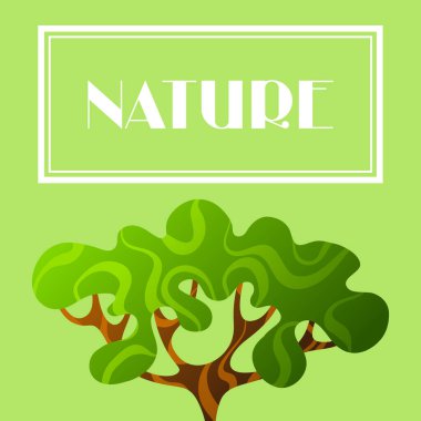 Soyut stilize ağaç arka plan. Doğal illüstrasyon.