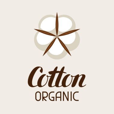 Pamuk etiket. Giyim ve üretim için amblemi.