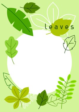 Doğal stilize yeşil kartla bırakır. Bahar ya da yaz yeşillik.