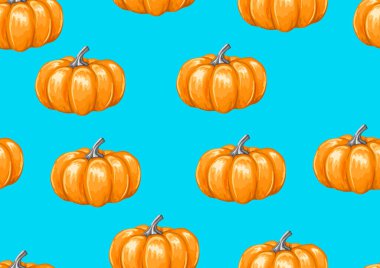 Balkabaklarıyla kusursuz desen. Sebzelerden dekoratif süs.