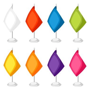 Renkli bayraklar şablonları. Promosyon hediyeler ve Hatıra Eşyası.