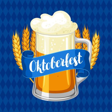 Oktoberfest bira Festivali. Resimde veya poster bayram için.
