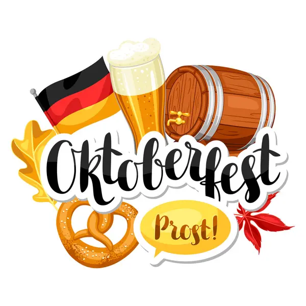 Oktoberfest bira Festivali. Resimde veya poster bayram için.