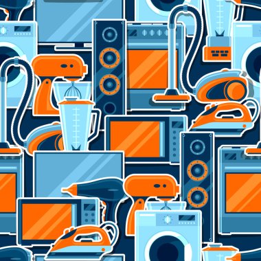 Ev aletleri ile Seamless modeli. Satış ve reklam arka plan alışveriş için ev eşyaları.