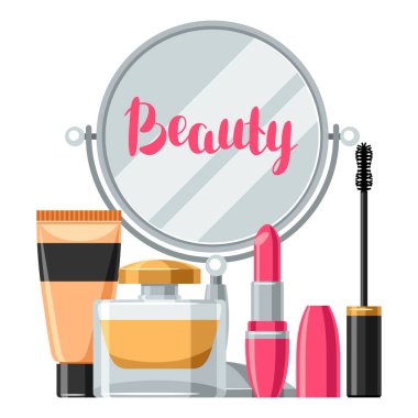 Kozmetik makyaj ve cilt bakımı için. Katalog veya reklam için arka plan.