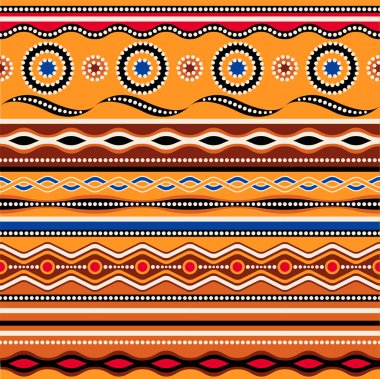 Etnik seamless modeli. Avustralya geleneksel geometrik süsleme.